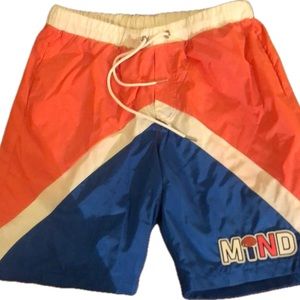 Rare Colorblock Swim Trunks – MIND Logo